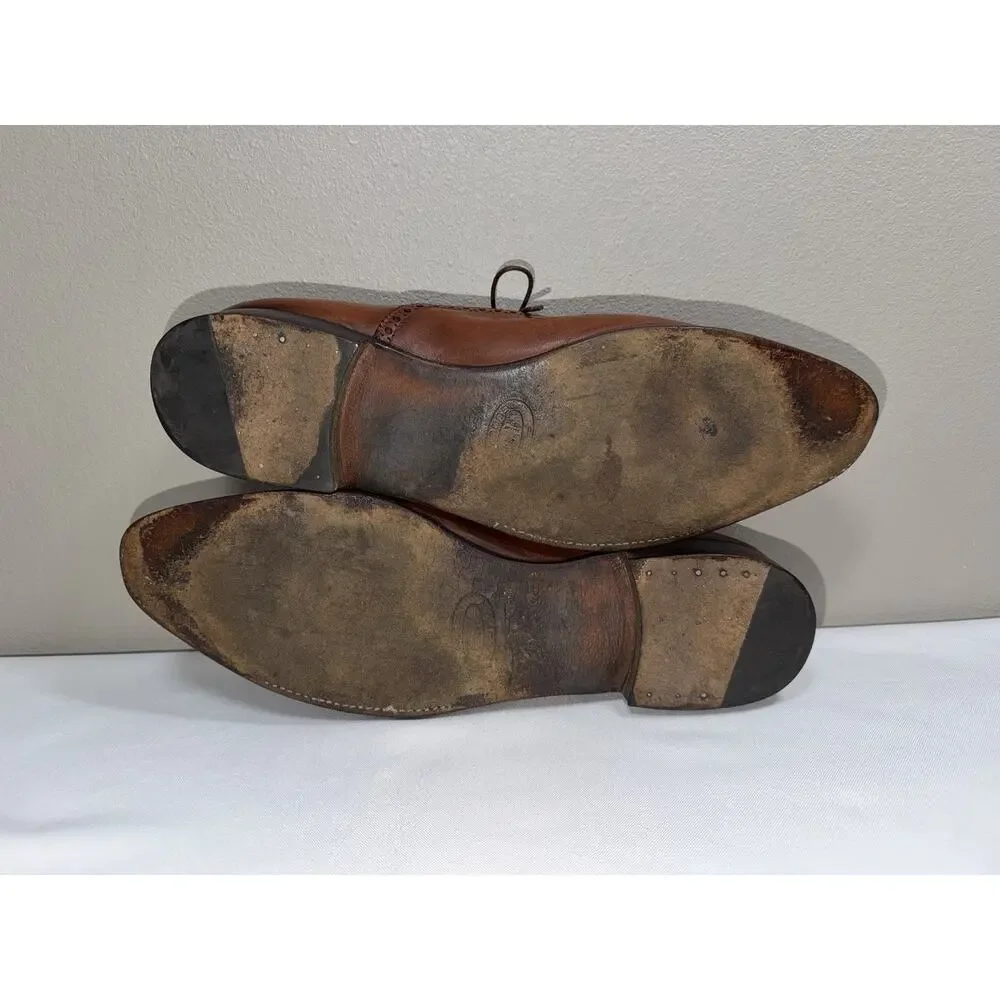 Silvano Sassetti Italy Size 11 Brown Captor Brogue Oxford Men’s Dress Shoes